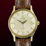 Omega Constellation 168.005 (1966) - White dial 34 mm Yellow Gold case (1/8)