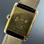 Cartier Tank Tank (1990) - Black dial 23 mm Gold/Steel case (4/8)