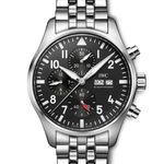 IWC Pilot Chronograph IW378002 (2024) - Zwart wijzerplaat 43mm Staal (1/1)