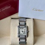 Cartier Tank Française W4TA0008 (2021) - White dial 25 mm Steel case (7/7)