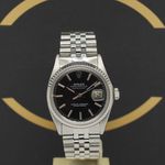 Rolex Datejust 1601 (1973) - Zwart wijzerplaat 36mm Staal (1/7)