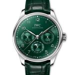 IWC Portuguese Perpetual Calendar IW344207 (2024) - Green dial 42 mm Steel case (1/1)