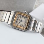 Cartier Santos Galbée W20011C4 (1991) - Silver dial 29 mm Gold/Steel case (2/8)