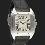 Cartier Santos 100 W20073X8 (2017) - Zilver wijzerplaat 41mm Staal (4/8)