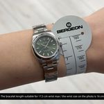 Rolex Oyster Perpetual 26 176200 (2018) - Green dial 26 mm Steel case (3/8)