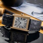 Cartier Tank Solo W5200002 (Unknown (random serial)) - Silver dial 31 mm Yellow Gold case (2/8)