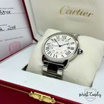 Cartier Ronde Solo de Cartier W6701011 (Onbekend (willekeurig serienummer)) - Zilver wijzerplaat 42mm Staal (8/8)