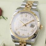Rolex Datejust 36 116233 (2012) - Beige dial 36 mm Gold/Steel case (4/8)