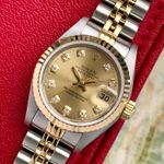 Rolex Lady-Datejust 69173 (1997) - Gold dial 26 mm Gold/Steel case (3/8)