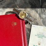 Rolex Lady-Datejust 69173 (1993) - Gold dial 26 mm Gold/Steel case (4/8)