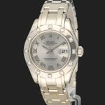 Rolex Lady-Datejust Pearlmaster 80319 (Unknown (random serial)) - Silver dial 29 mm White Gold case (1/8)
