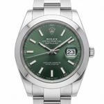 Rolex Datejust 41 126300 (Unknown (random serial)) - Green dial 41 mm Steel case (2/5)