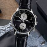 IWC Portuguese Chronograph IW371404 (Onbekend (willekeurig serienummer)) - Zwart wijzerplaat 41mm Staal (3/8)