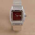 Cartier Santos 2960 (Unknown (random serial)) - Red dial 29 mm Steel case (2/8)