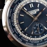 Patek Philippe World Time Chronograph 5930G-010 (2022) - Blue dial 40 mm White Gold case (6/8)