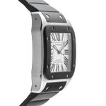 Cartier Santos 100 W20121U2 (Onbekend (willekeurig serienummer)) - Zilver wijzerplaat 38mm Staal (6/8)