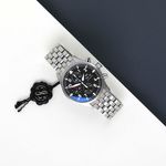 IWC Pilot Chronograph IW377710 (2016) - Zwart wijzerplaat 43mm Staal (2/8)