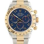 Rolex Daytona 116523 (Onbekend (willekeurig serienummer)) - Blauw wijzerplaat 40mm Goud/Staal (1/8)