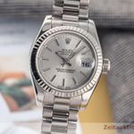 Rolex Lady-Datejust 179179 (Unknown (random serial)) - Silver dial 26 mm White Gold case (3/8)