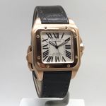 Cartier Santos 100 2792 (Unknown (random serial)) - White dial 41 mm Rose Gold case (1/8)