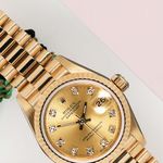 Rolex Lady-Datejust 69178 (1990) - Champagne dial 26 mm Yellow Gold case (3/8)