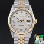 Rolex Datejust 36 16233 (1996) - Silver dial 36 mm Gold/Steel case (1/8)