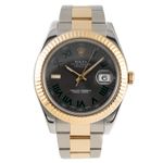 Rolex Datejust 116333 (2010) - Grey dial 41 mm Gold/Steel case (1/8)