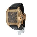 Cartier Santos 100 W20127Y1 (Unknown (random serial)) - Brown dial 38 mm Rose Gold case (2/5)
