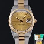 Rolex Oyster Perpetual Date 15223 (1991) - 34 mm Gold/Steel case (1/8)