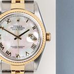 Rolex Datejust 36 16233 (2000) - Pearl dial 36 mm Gold/Steel case (5/7)