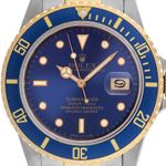 Rolex Submariner Date 16803 (1985) - Blue dial 40 mm Gold/Steel case (1/8)