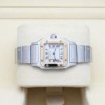 Cartier Santos Galbée 1567 (1999) - White dial 24 mm Gold/Steel case (5/8)
