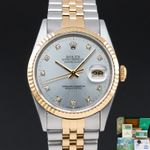 Rolex Datejust 36 16233 (1991) - Silver dial 36 mm Gold/Steel case (1/8)