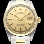 Rolex Datejust 1601 (1971) - Champagne wijzerplaat 36mm Staal (1/8)