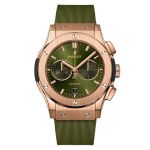 Hublot Classic Fusion Chronograph 541.OX.8980.RX (2023) - Green dial 42 mm Rose Gold case (3/3)