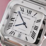 Cartier Santos WSSA0009 (2018) - White dial 40 mm Steel case (4/8)