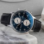 IWC Portuguese Chronograph IW371404 (Unknown (random serial)) - Black dial 41 mm Steel case (2/8)