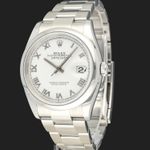 Rolex Datejust 36 126200 (2020) - Wit wijzerplaat 36mm Staal (1/8)