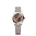Rolex Lady-Datejust 279161 (2025) - Bruin wijzerplaat 28mm Staal (1/1)