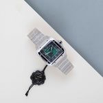 Cartier Santos WSSA0062 (2026) - Green dial 40 mm Steel case (2/8)