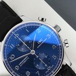 IWC Portuguese Chronograph IW371491 (2018) - Blauw wijzerplaat 41mm Staal (3/8)