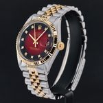 Rolex Datejust 36 16013 (1988) - Red dial 36 mm Gold/Steel case (4/7)