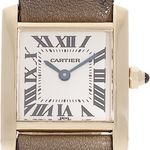 Cartier Tank Française 1820 (1997) - Wit wijzerplaat 20mm Geelgoud (1/5)