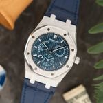 Audemars Piguet Royal Oak 26124ST (2017) - Blauw wijzerplaat 39mm Staal (1/8)