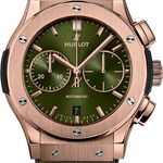 Hublot Classic Fusion Chronograph 521.OX.8980.LR (2026) - Groen wijzerplaat 45mm Roségoud (1/1)