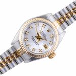 Rolex Lady-Datejust 69173 (1987) - Silver dial 26 mm Gold/Steel case (1/8)