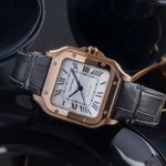 Cartier Santos WGSA0028 (2021) - Silver dial 35 mm Rose Gold case (2/8)