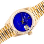 Rolex Lady-Datejust 69178 (1991) - Blue dial 26 mm Yellow Gold case (1/8)