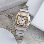 Cartier Santos Galbée W20011C4 (1991) - Silver dial 29 mm Gold/Steel case (1/8)