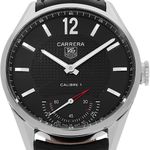 TAG Heuer Carrera WV3010 (Unknown (random serial)) - Black dial 43 mm Steel case (1/5)